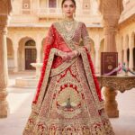 Royal orion Signature Hand-Embroidered Red Bridal Lehnga