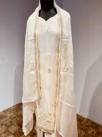 Elegant Pure Crepe Silk Embroidered Suit Set with Chiffon Dupatta - Image 3