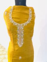Embroidered Crepe Suit Set with Contrasting Chiffon Dupatta - Image 2