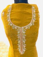 Embroidered Crepe Suit Set with Contrasting Chiffon Dupatta - Image 3