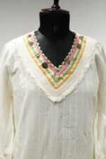 Ivory Shell-Detail Premium Cotton Co-ord Set - Image 3