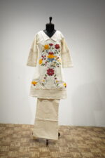 Marigold Embroidered Premium Cotton Co-ord Set - Image 3