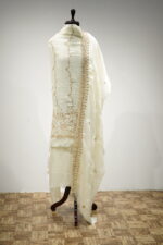 Ivory Grace Hand-Embellished Fandy Silk Unstitched Suit Set - Image 2
