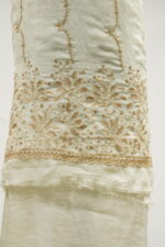 Ivory Grace Hand-Embellished Fandy Silk Unstitched Suit Set - Image 5