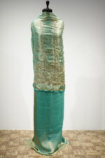Teal-Green Metallic Fandy Silk Luxury Suit Material - Image 2
