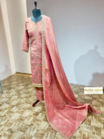 Elegant Onion Pink Embroidered Trousers Kameez Set - Image 2