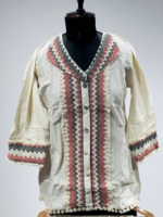 Ivory Maze Geometric Embroidered Cotton Set - Image 2