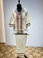 Ivory Maze Geometric Embroidered Cotton Set - Image 4