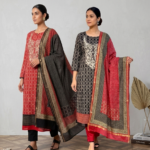 Royal Matka Silk Embroidered Unstitched Suit Set with Contrast Matka Silk Dupatta