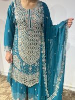 Royal Orion™ Nazakat Handcrafted Georgette Sharara Suit Set - Image 5